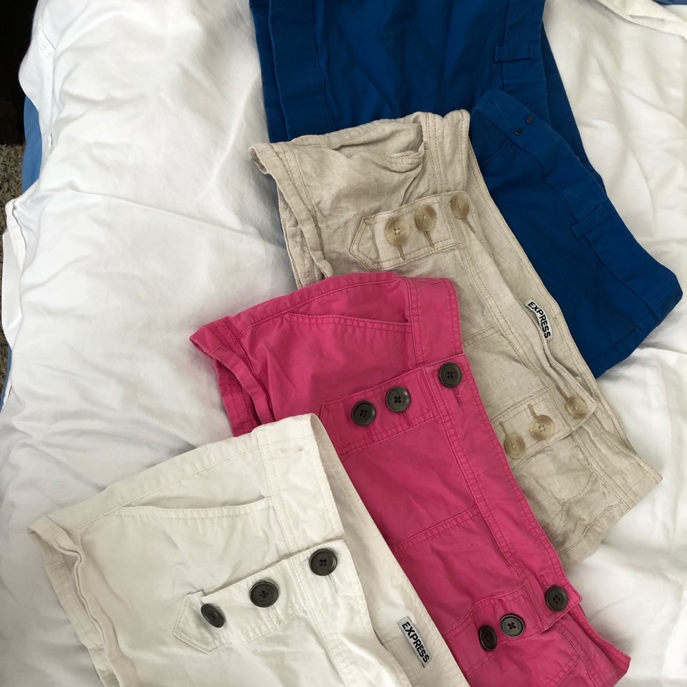 4 pairs of express shorts size 10